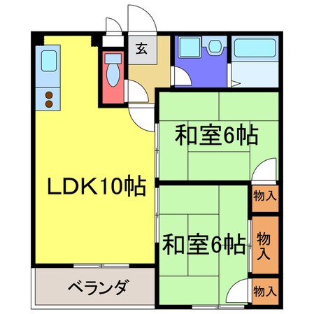 ダイヤモンドパレスの物件間取画像